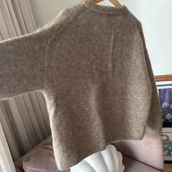 OVERSIZED MOHAIR-BLEND SWEATER, size S, beige - Picture 5 of 7